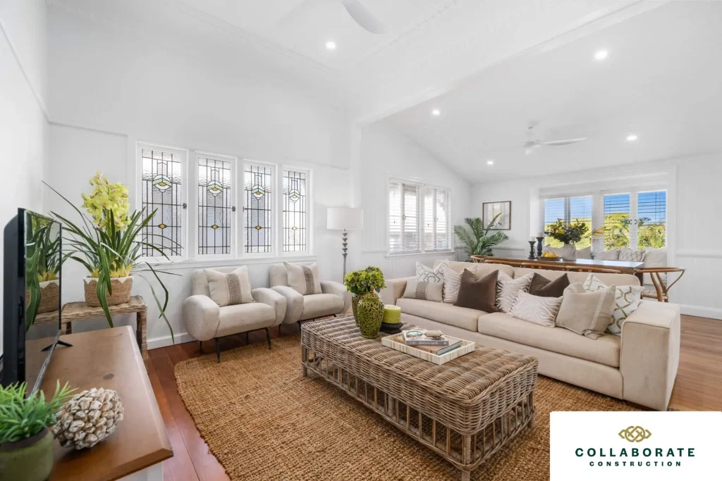 Renovated living room | Image for the Bespoke Builders Brisbane Service page.