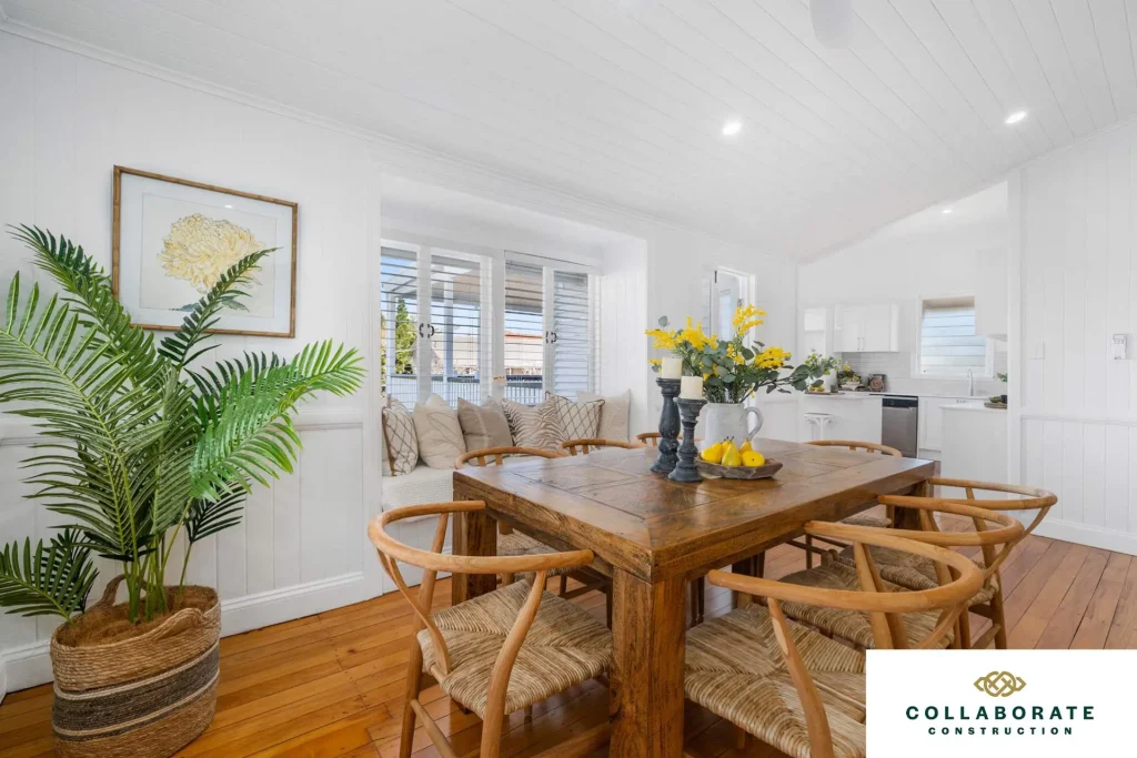 Newly renovated dining area | Image for the Bespoke Builders Brisbane Service page.